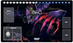 New DTCG Duel Playmat Digimon Diaboromon Trading Card Game TCG CCG Mat Pad + Free Bag (ZD002-528-K)