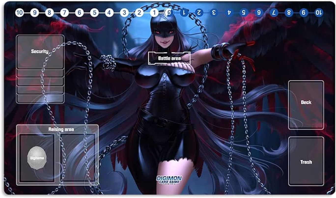 New DTCG Duel Playmat Digimon Diaboromon Trading Card Game TCG CCG Mat Pad + Free Bag (ZD002-324-SM)