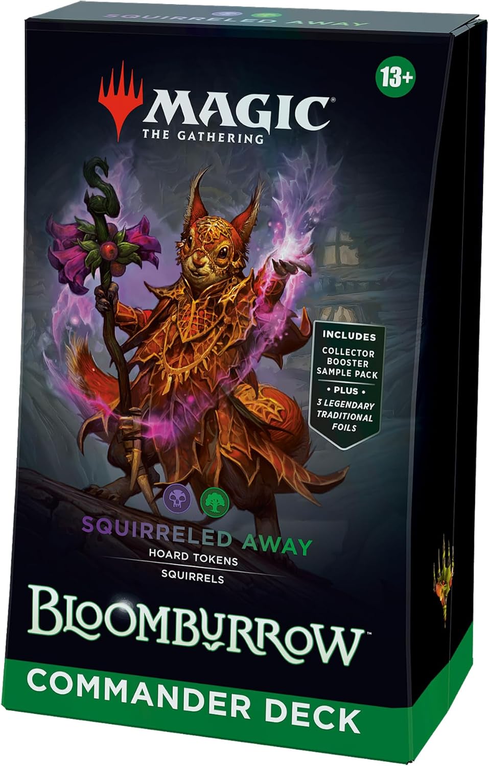 Magic: The Gathering Bloomburrow Commander Deck - Family Matters (100-Card Deck, 2-Card Collector Booster Sample Pack + Accessories)