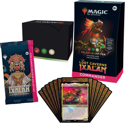 Magic: The Gathering The Lost Caverns of Ixalan Commander Deck - Blood Rites (100-Card Deck, 2-Card Collector Booster Sample Pack + Accessories)