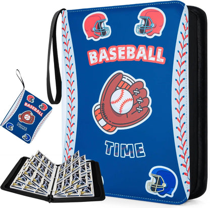 Trading Card Binder 9 Pocket, 360 Pockets Trading Card Holder Book, Premium PU Cover Zip Folder Binder, Side Loading Carrying Case Binder Album for TCG, MTG,Sports Cards, Game Cards (Orange-1)