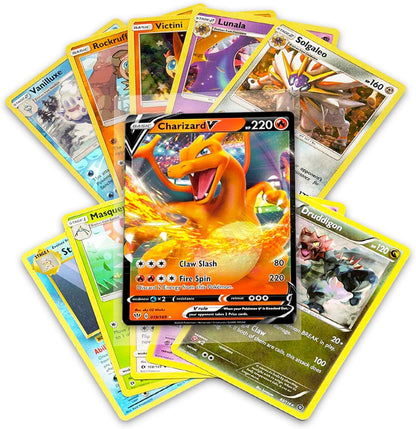 50+ Official Pokemon Cards Collection with 5 Foils in Any Combination and at Least 1 Rarity, GX, EX, FA, Tag Team, Or Secret Rare