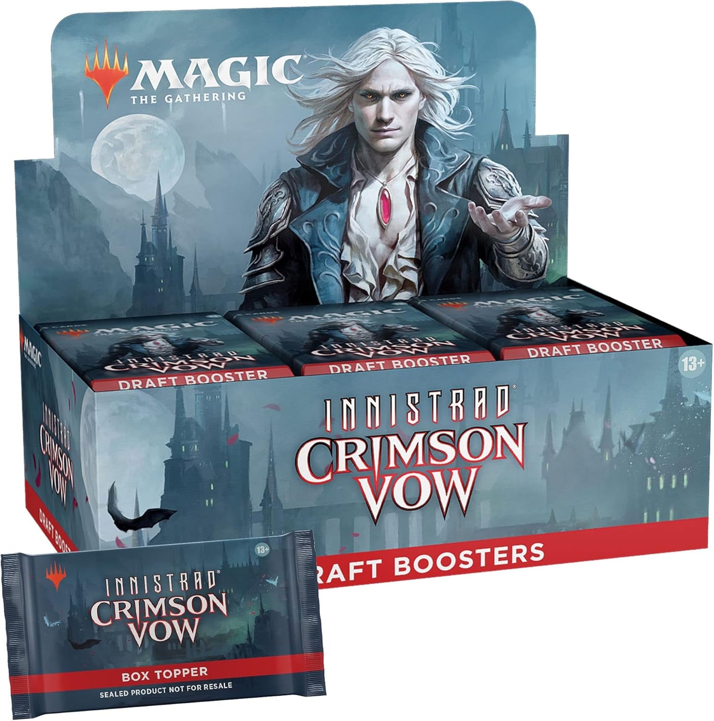 Magic: The Gathering Innistrad: Crimson Vow Draft Booster Box | 36 Packs + Dracula Box Topper (541 Magic Cards)