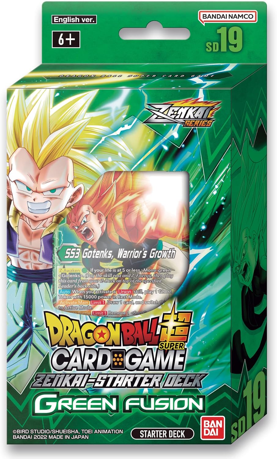 Bandai | Dragon Ball Super CG: Zenkai Series Starter Deck (SD19) – Green Fusion | Card Game | Ages 6+ | 1 Player