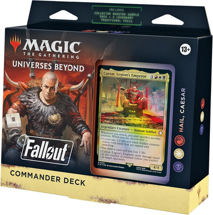 Magic: The Gathering Fallout Commander Deck - Scrappy Survivors (100-Card Deck, 2-Card Collector Booster Sample Pack + Accessories)