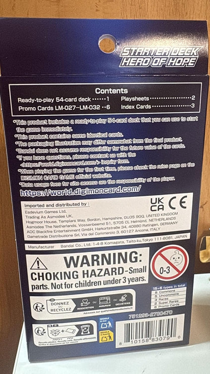 Digimon TCG Hero of Hope Starter Deck ST-21 [54 Cards]