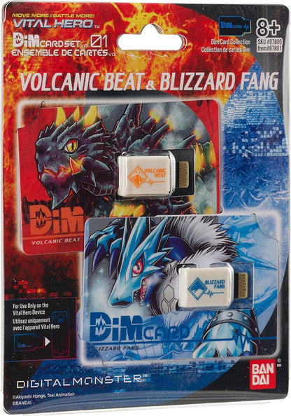 Bandai Namco - Digimon - Vital Hero DIM Card Pack (Volcanic Beat & Blizzard Fang)