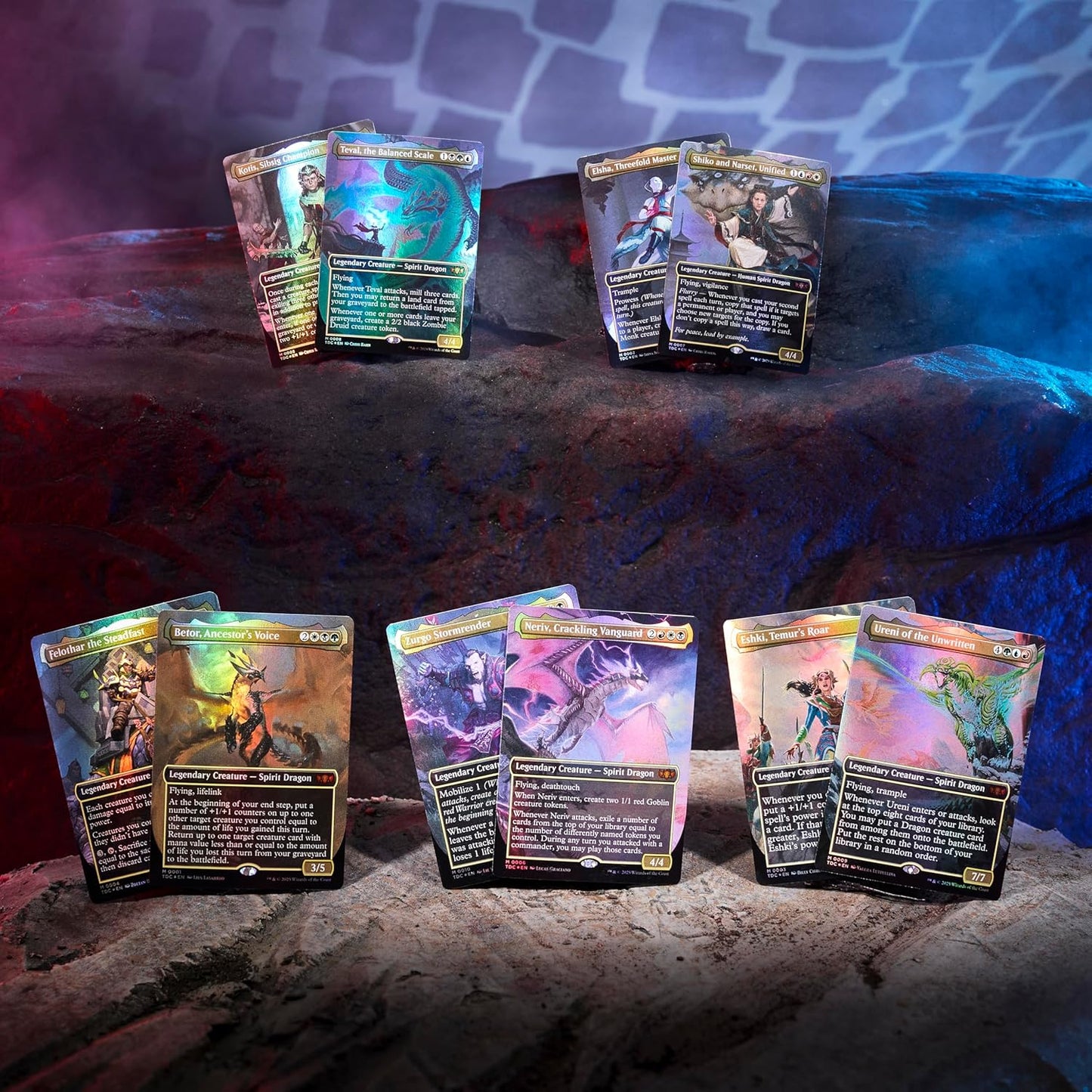 Magic: The Gathering Tarkir: Dragonstorm Commander Deck Bundle - Includes All 5 Decks (Abzan Armor, Jeskai Striker, Sultai Arisen, Mardu Surge, Temur Roar)